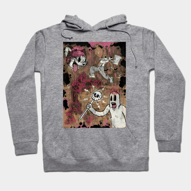 Cartoon Cat Hoodie by AtomicMadhouse